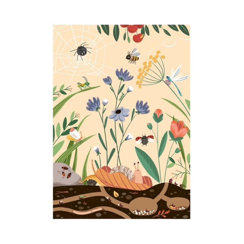 Postkarte Sommerwiese Gartenfreunde