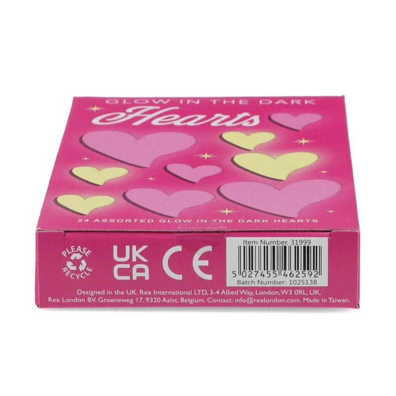 Leuchtsterne Glow in the Dark Herzen