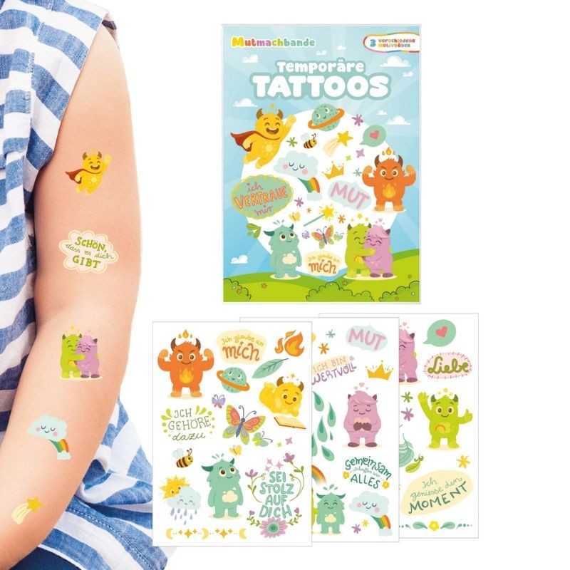 Kindertattoo Set Mutmachbande