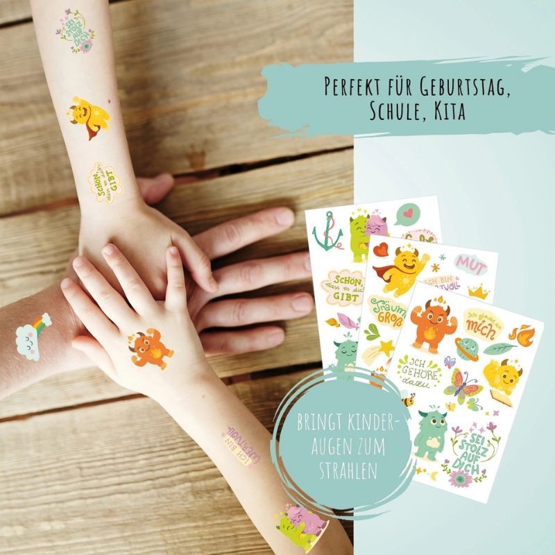 Kindertattoo Set Mutmachbande