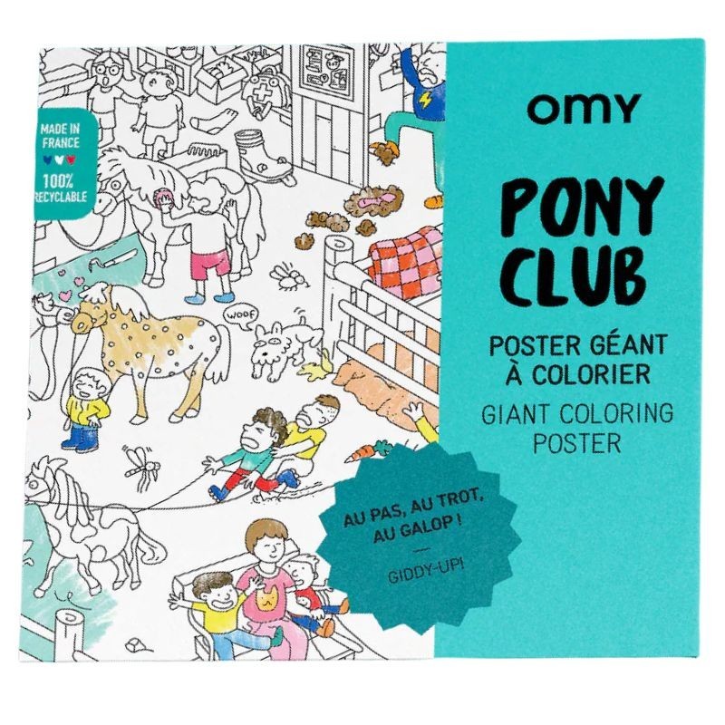 Omy Poster Pony Club zum Ausmalen