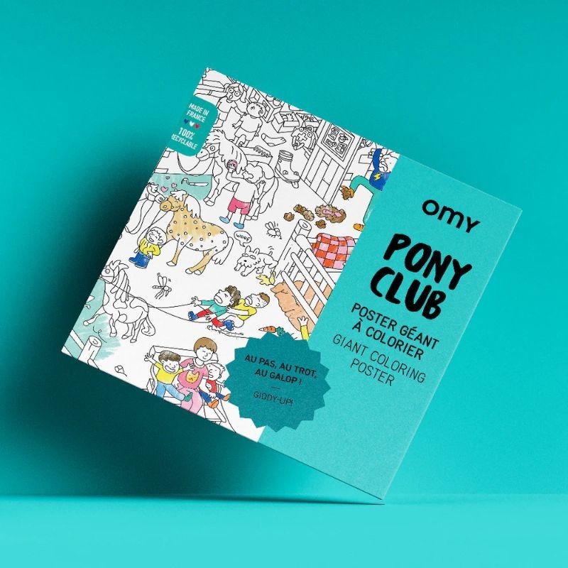 Omy Poster Pony Club zum Ausmalen