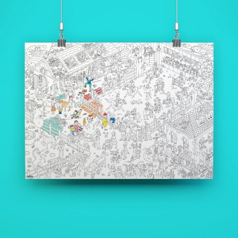 Omy Poster Pony Club zum Ausmalen