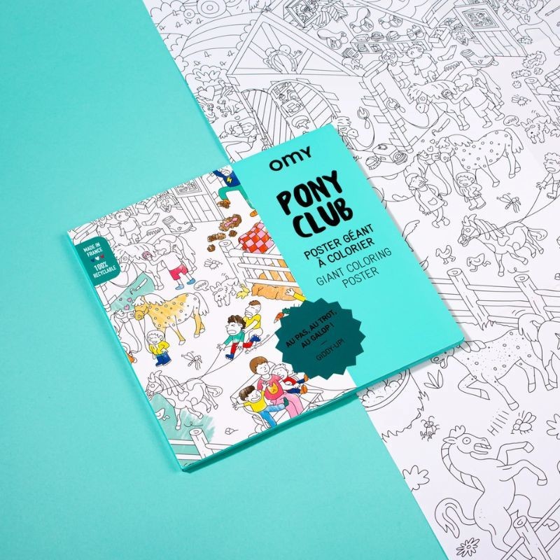 Omy Poster Pony Club zum Ausmalen