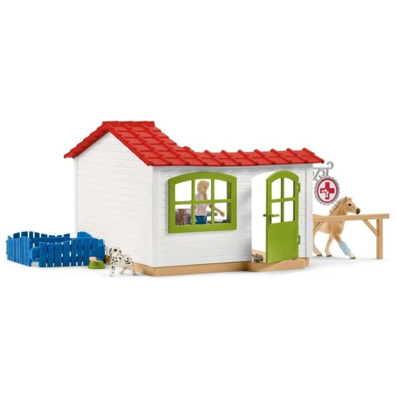 Schleich Bauernhof Tierarzt-Praxis mit Haustieren