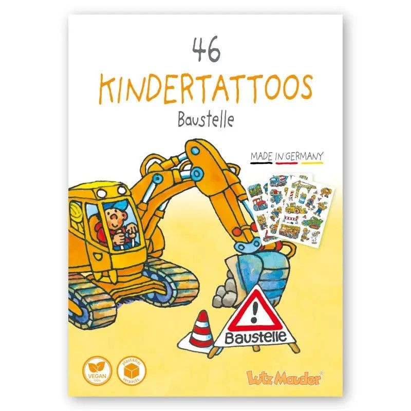 Kindertattoo Set Baustelle