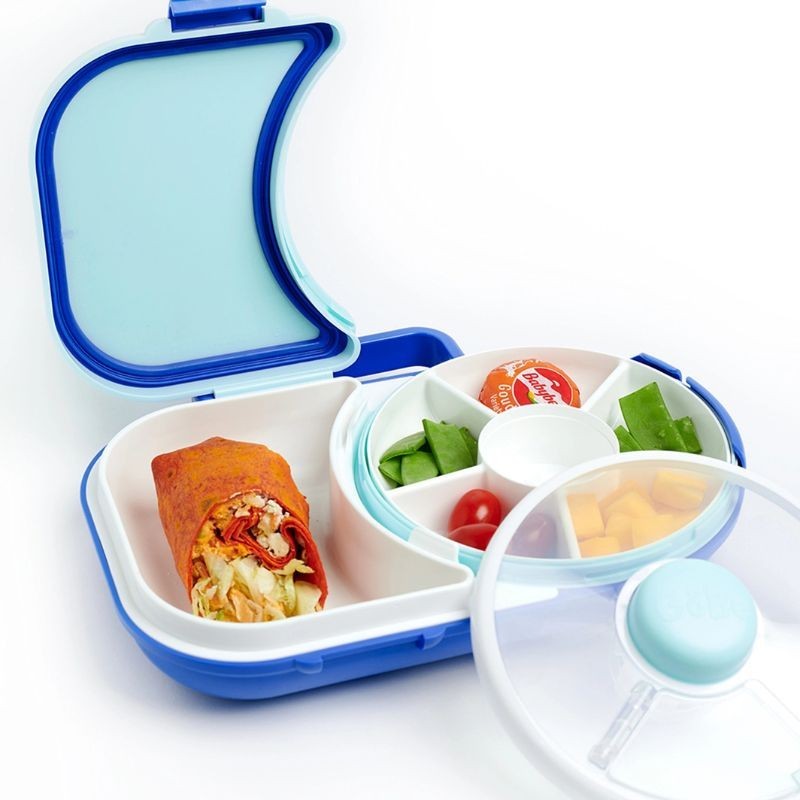 Znünibox GoBe Kids 2-in-1 mit Snack Spinner blau