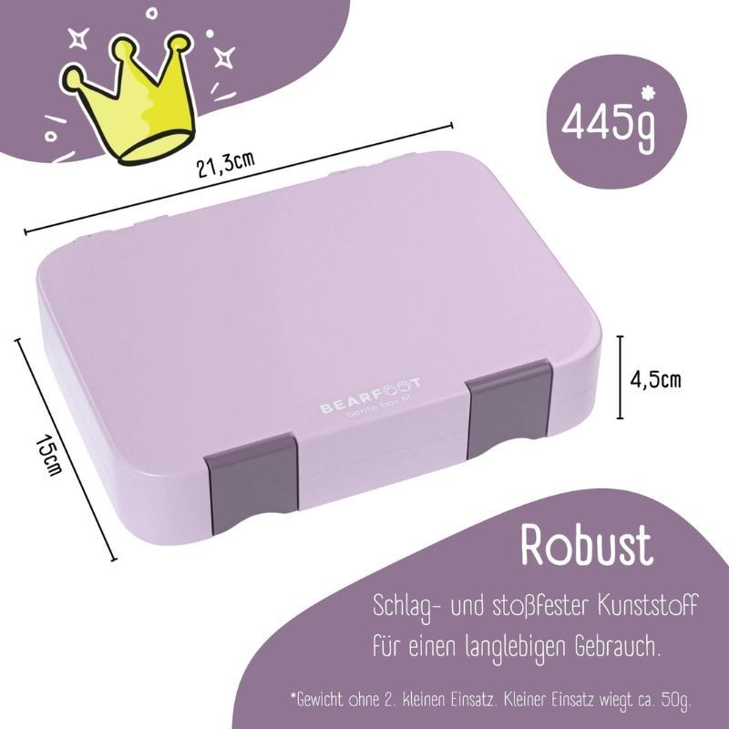 Znünibox Bearfoot Bento M lila