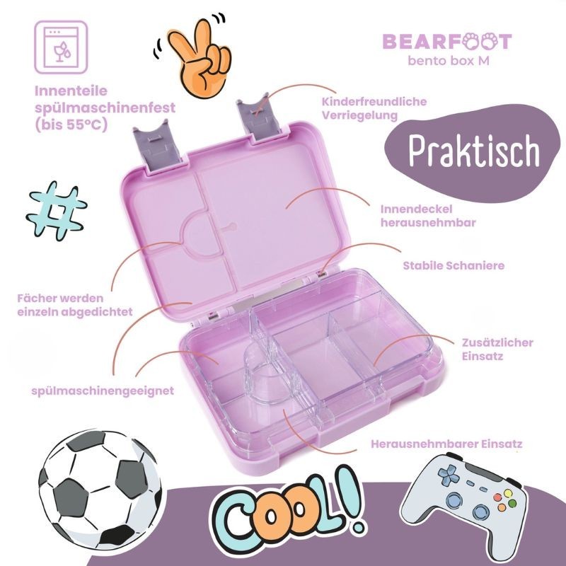 Znünibox Bearfoot Bento M lila