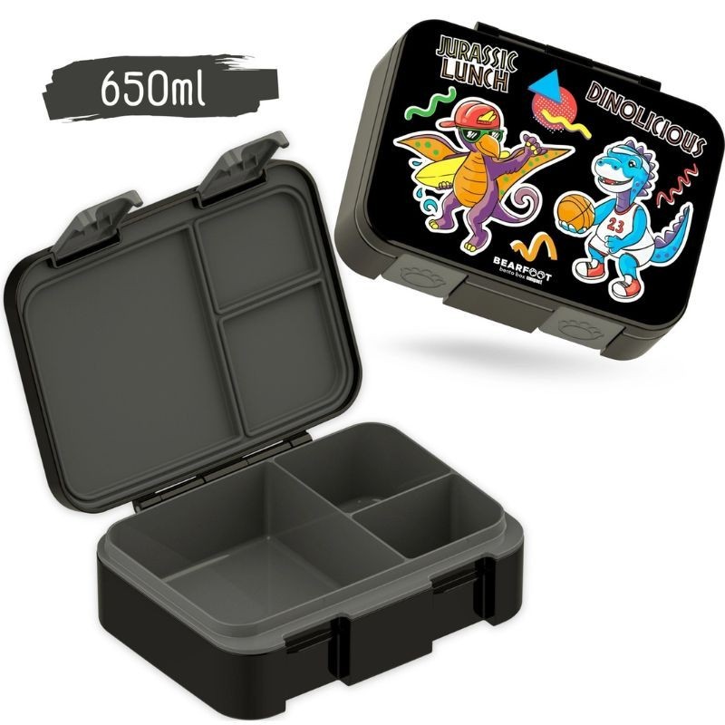 Znünibox Bearfoot Compact Dinosaurier schwarz