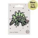 Bügelbild Aufnäher Patch Stegosaurus Glow in the Dark