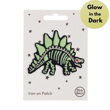 Bügelbild Aufnäher Patch Stegosaurus Glow in the Dark