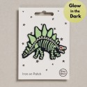 Bügelbild Aufnäher Patch Stegosaurus Glow in the Dark