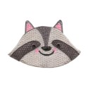 Bügelbild Aufnäher Patch Waschbär