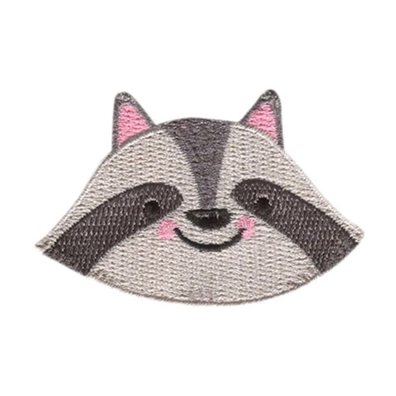 Bügelbild Aufnäher Patch Waschbär