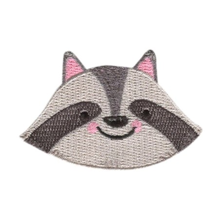 Bügelbild Aufnäher Patch Waschbär