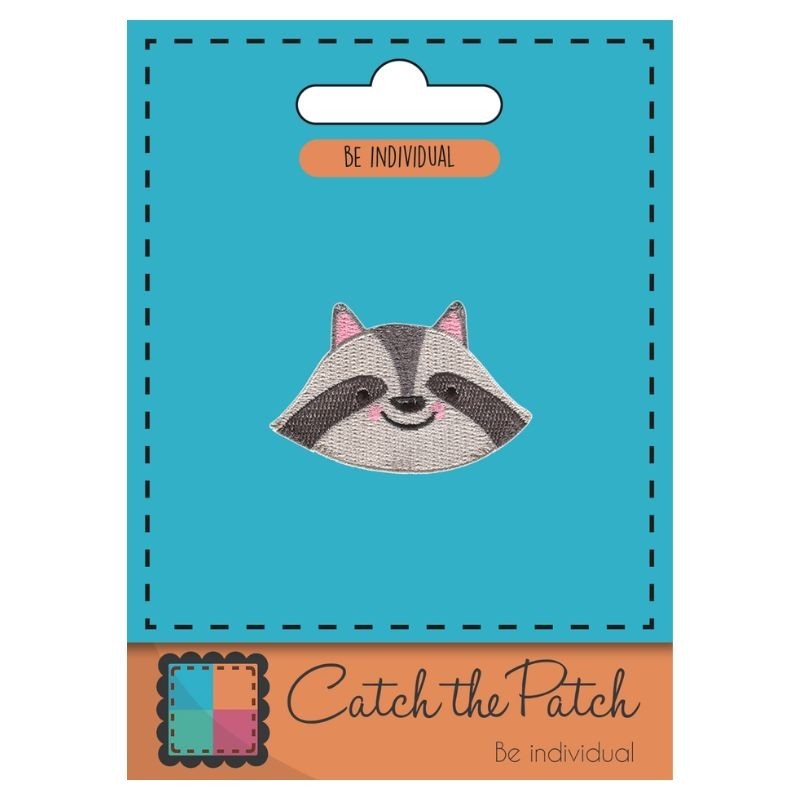 Bügelbild Aufnäher Patch Waschbär