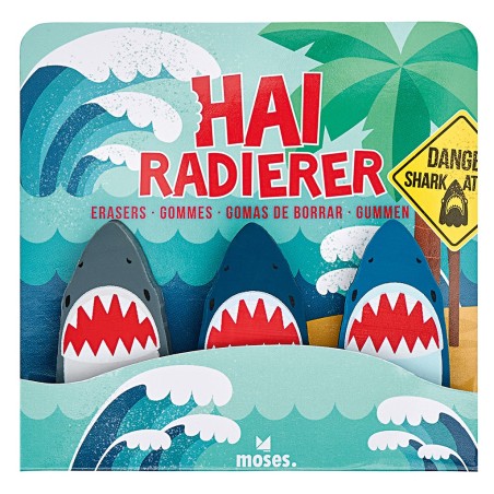 Hai-Radierer Set mit 3 Radierer
