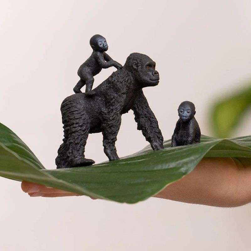 Schleich Tiere Flachland Gorilla Familie
