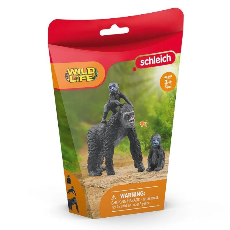 Schleich Tiere Flachland Gorilla Familie