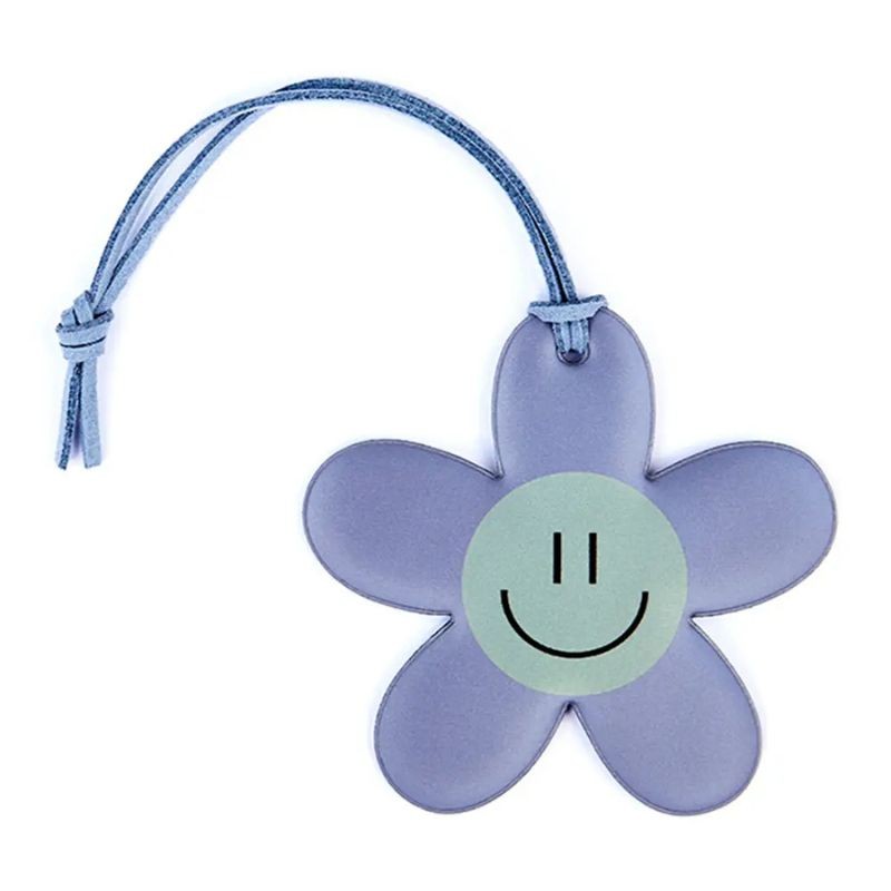 Reflektor Anhänger Blume blau