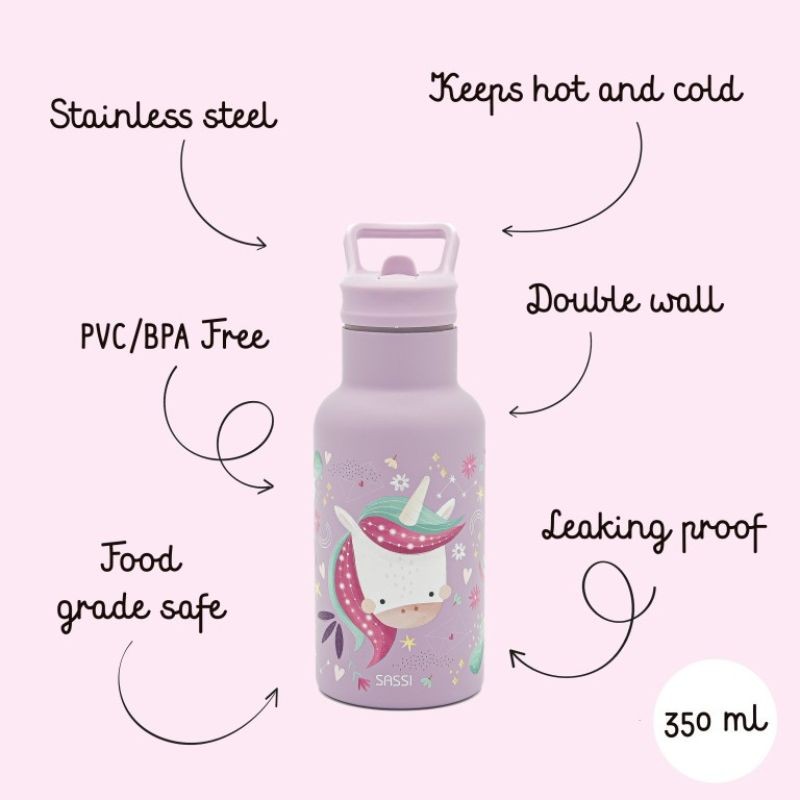 Thermosflasche Einhorn Sparkly
