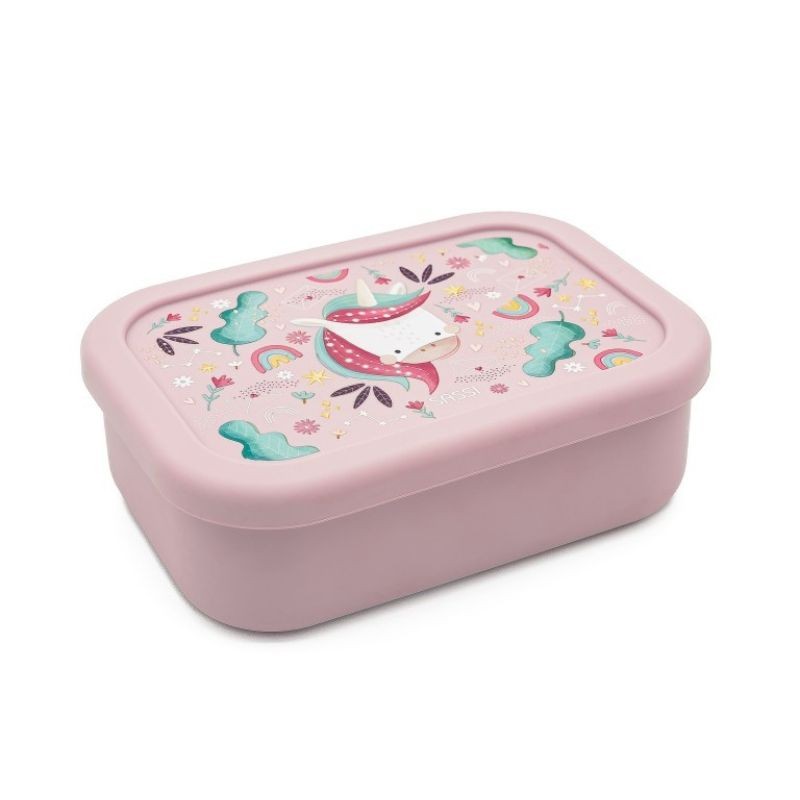Lunchbox aus Silikon Einhorn Sparkly