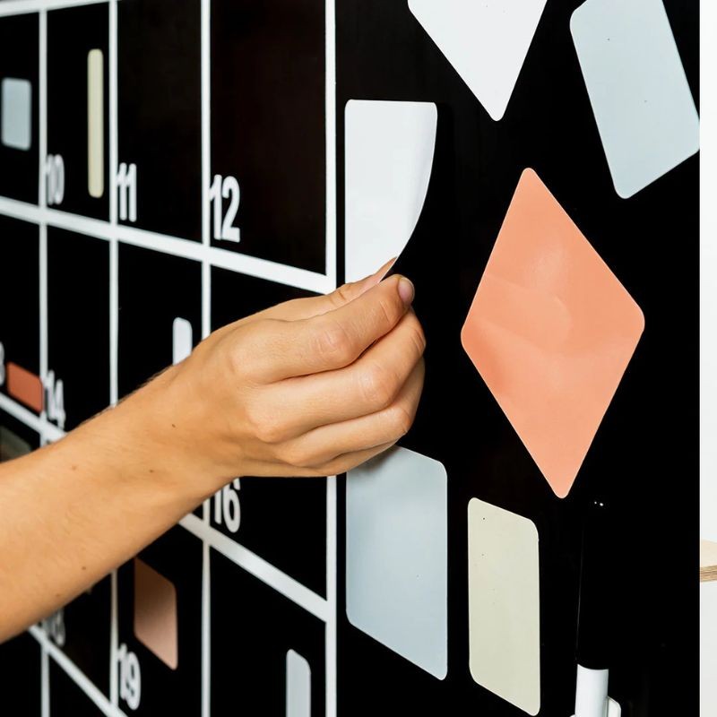 Magnettafel Haftnotizen Mineralfarben