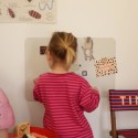 Magnettafel Rechteck leinenbeige klein