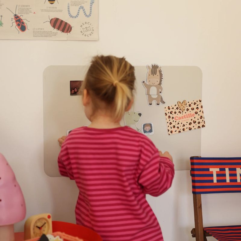 Magnettafel Rechteck leinenbeige klein