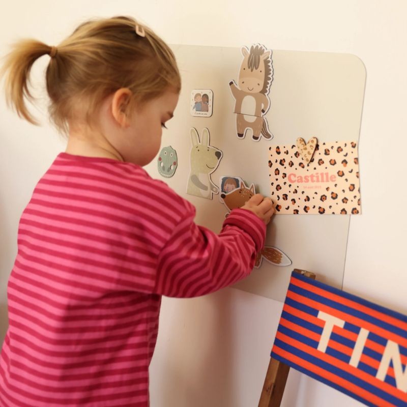 Magnettafel Rechteck leinenbeige klein