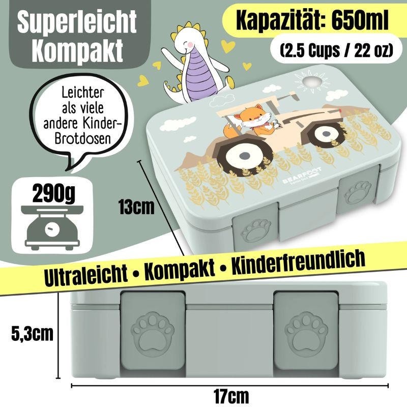 Znünibox Bearfoot Compact Traktor salbeigrün
