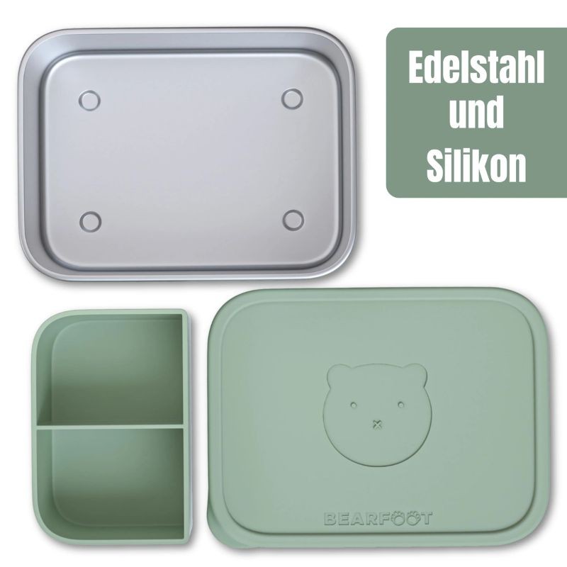 Lunchbox Edelstahl salbeigrün