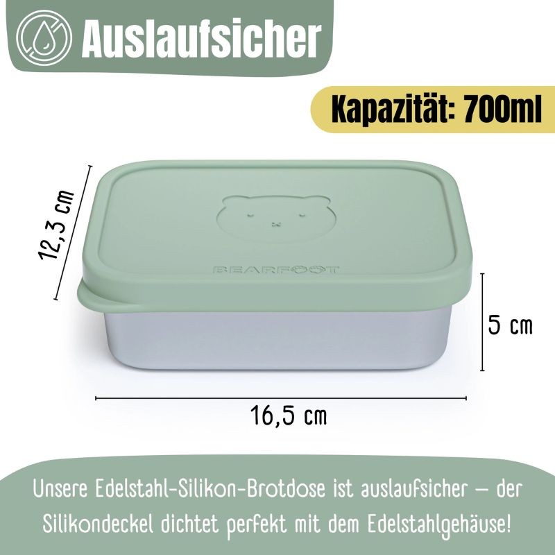 Lunchbox Edelstahl salbeigrün