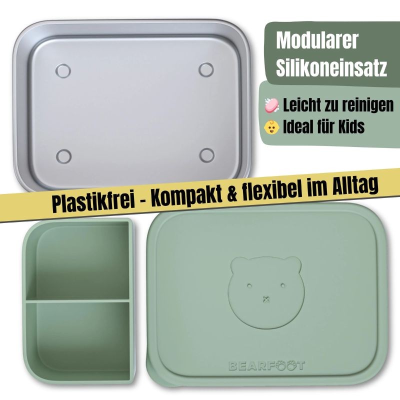 Lunchbox Edelstahl salbeigrün
