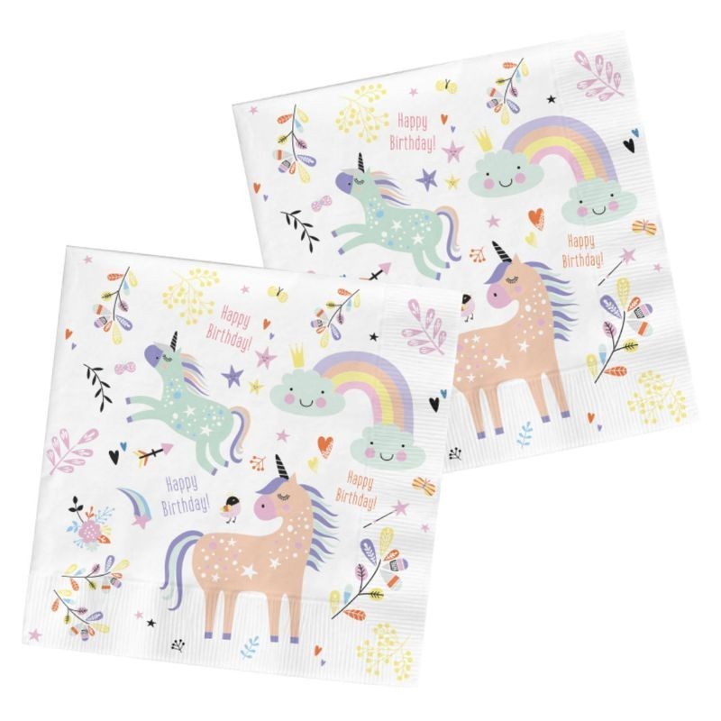 Kindergeburtstag Deko Set Einhörner & Regenbogen