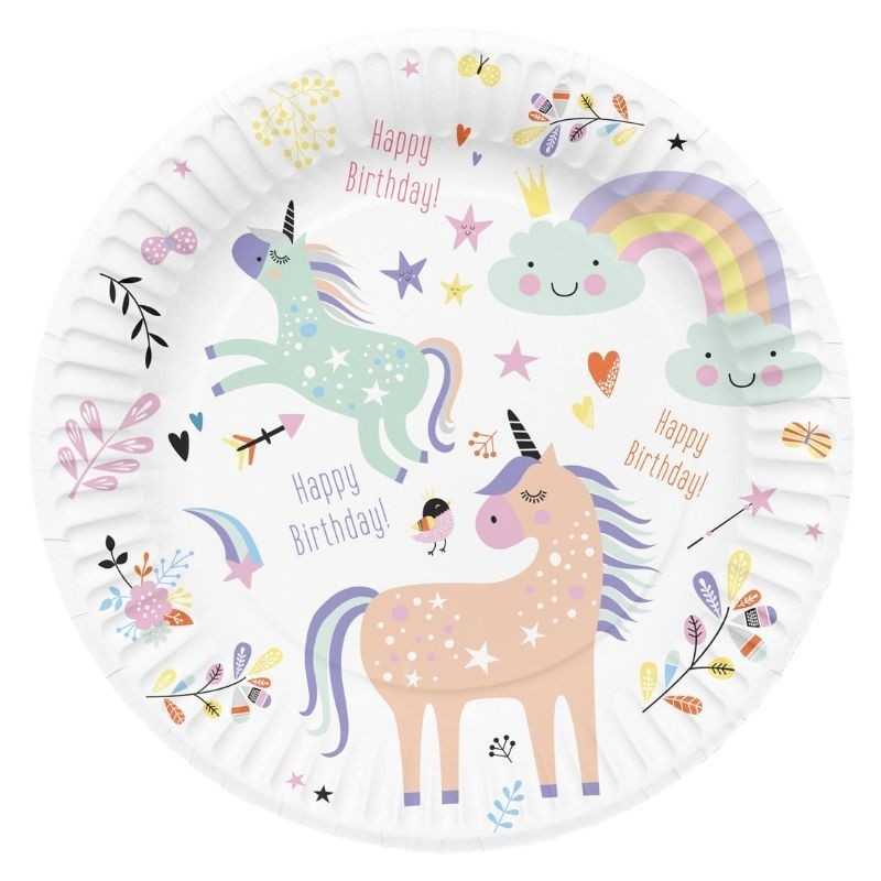 Kindergeburtstag Deko Set Einhörner & Regenbogen