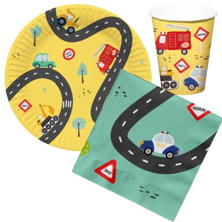 Kindergeburtstag Deko Set Fahrzeuge