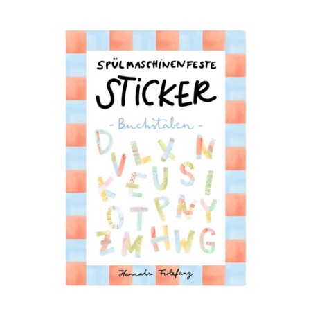 Spülmaschinenfeste Sticker Buchstaben