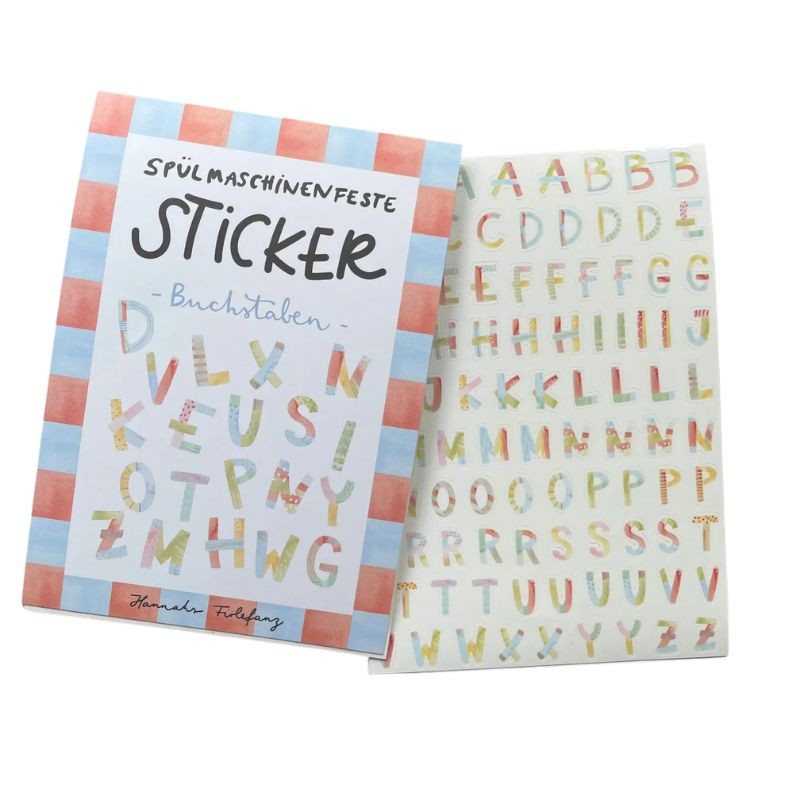 Spülmaschinenfeste Sticker Buchstaben