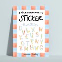Spülmaschinenfeste Sticker Buchstaben