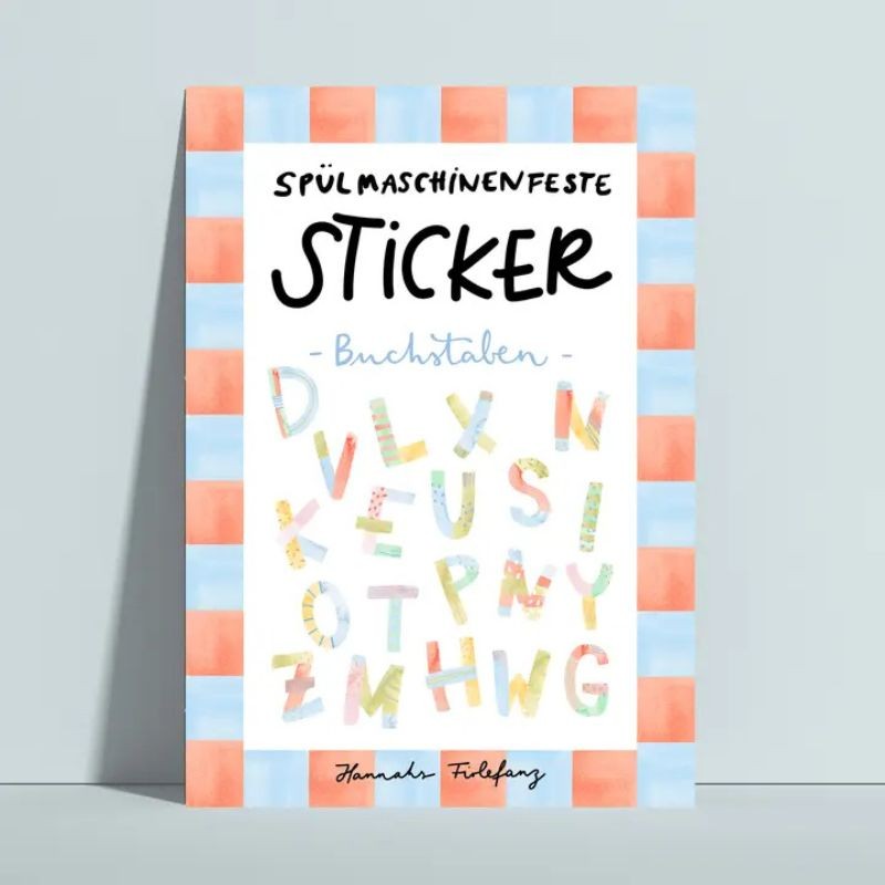 Spülmaschinenfeste Sticker Buchstaben