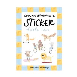 Spülmaschinenfeste Sticker Coole Tiere
