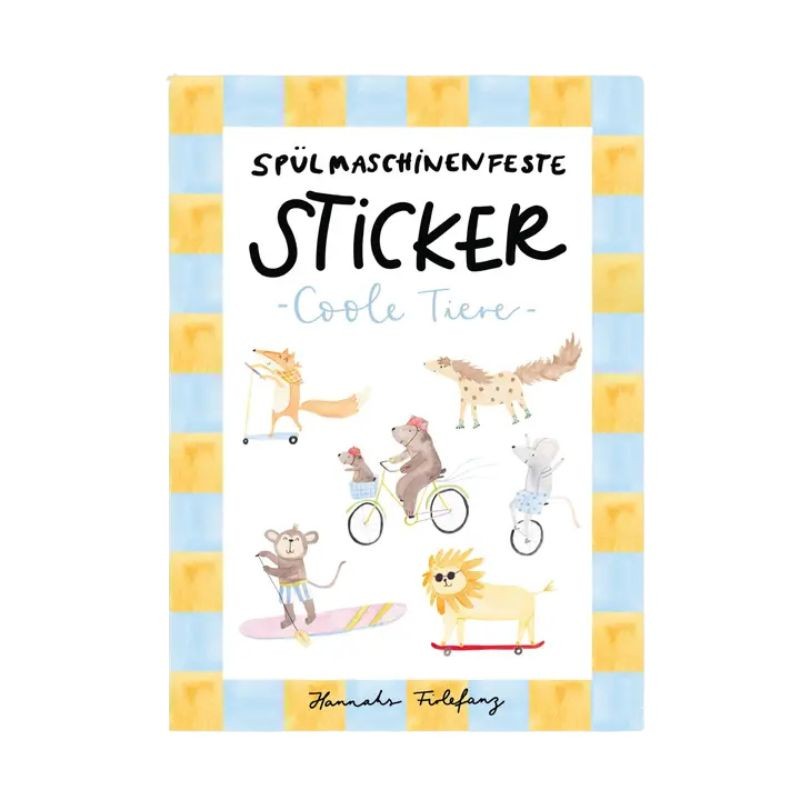 Spülmaschinenfeste Sticker Coole Tiere