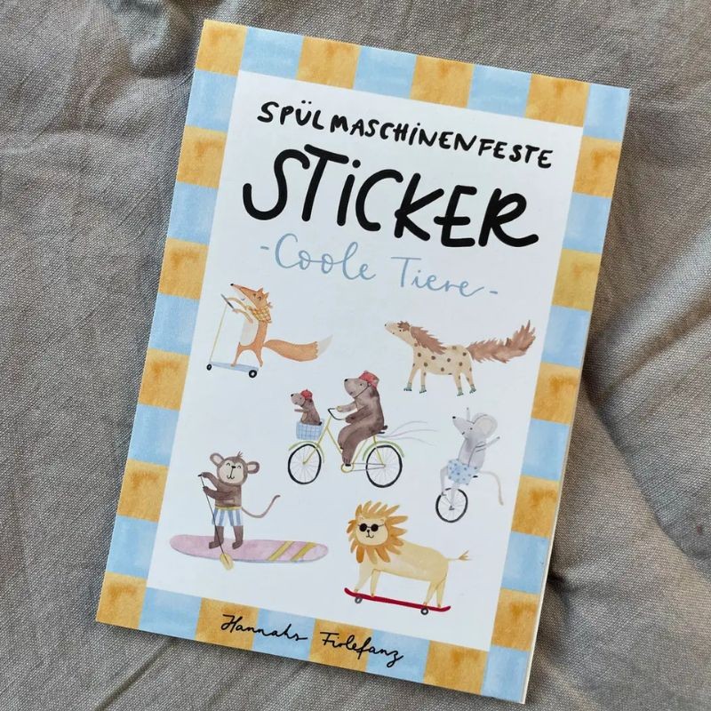 Spülmaschinenfeste Sticker Coole Tiere