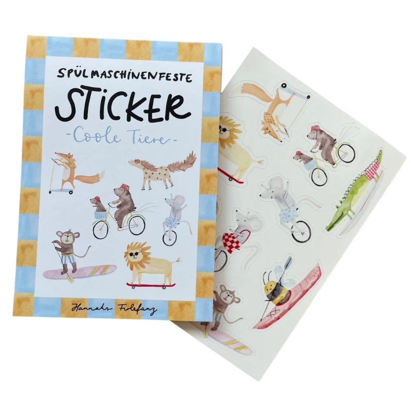 Spülmaschinenfeste Sticker Coole Tiere