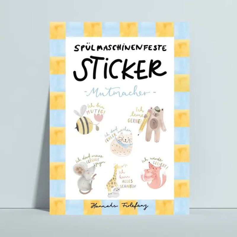 Spülmaschinenfeste Sticker Mutmacher