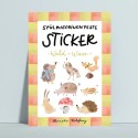 Spülmaschinenfeste Sticker Wald & Wiese