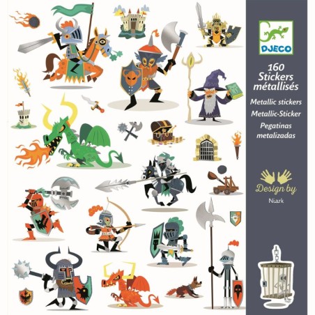 Djeco Sticker Metallic Ritter