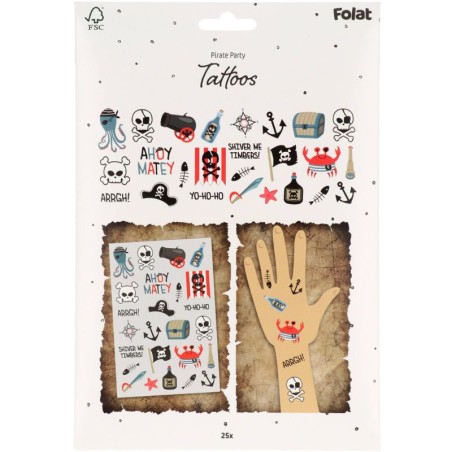 Kindertattoo Set Piraten